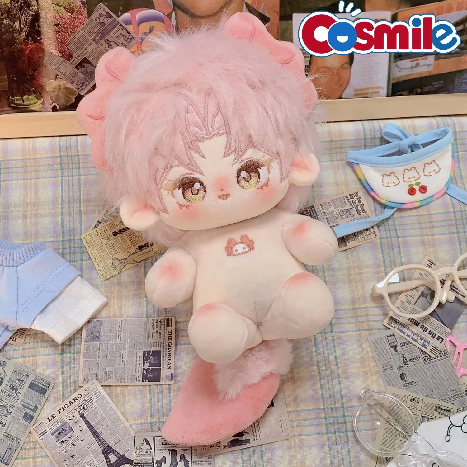 

Cosmile Monster Ear Tail Pink Lovely Boy 20cm Plush Doll Body Toy Cosplay Anime Accessories Cute PDD