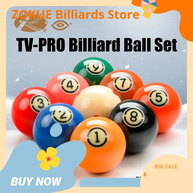 

TV-Pro-Cup Billiards Table Balls Set 2-1/4inch 57.2/52.5mm Billard Resin Pool Cue Balls Full Set Snooker Billiard Accessories