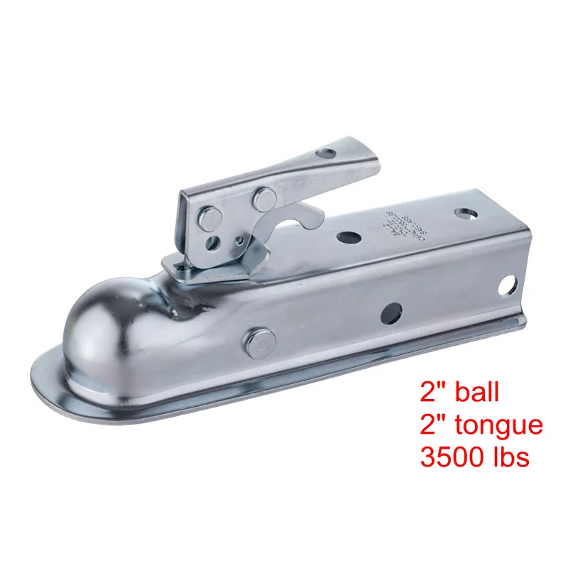 

Straight Tongue UTV/ATV Trailer Coupler 1-7/8" 2'' Ball 2'' 3'' 2-1/2'' Tongue for 2inch Ball Hitch 3500lbs Trailer Coupler