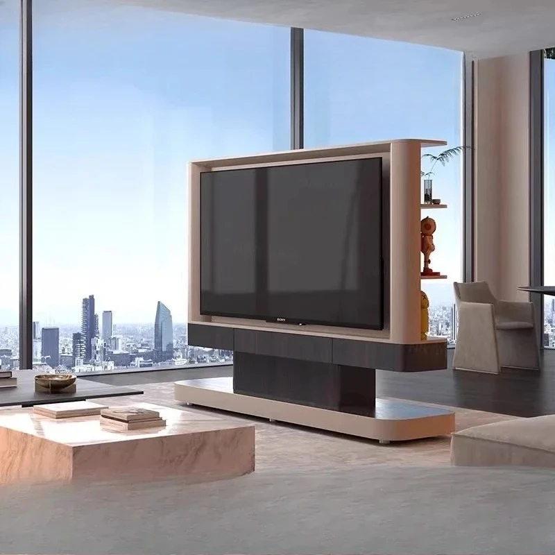 A  Living Room Partition Cabinet Bedroom TV Cabinet TV Bracket Double-sided Use Lifting TV Cabinet