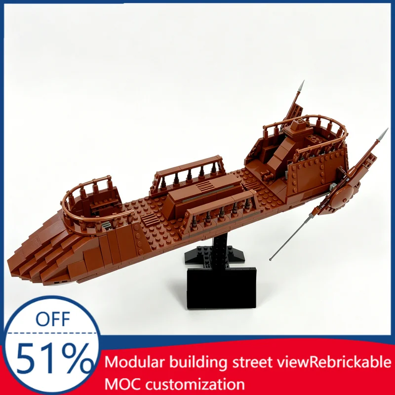 

612pcs Ucs Desert Skiff Sci Fi Vehicle Building Blocks Model Diy Assembly Educational Toy Creative Collection Display Birthday