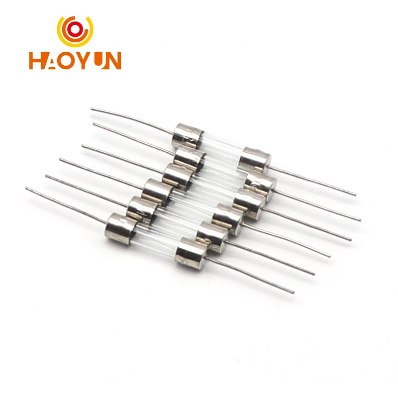 【10PCS】5*20mm Axial Glass Fuse Fast Blow Slow T 250V With Lead Wire 5*20 F1A/2A/3A/3.15A/4A/5A/6.3A/8A/10A-20A The fuse tube