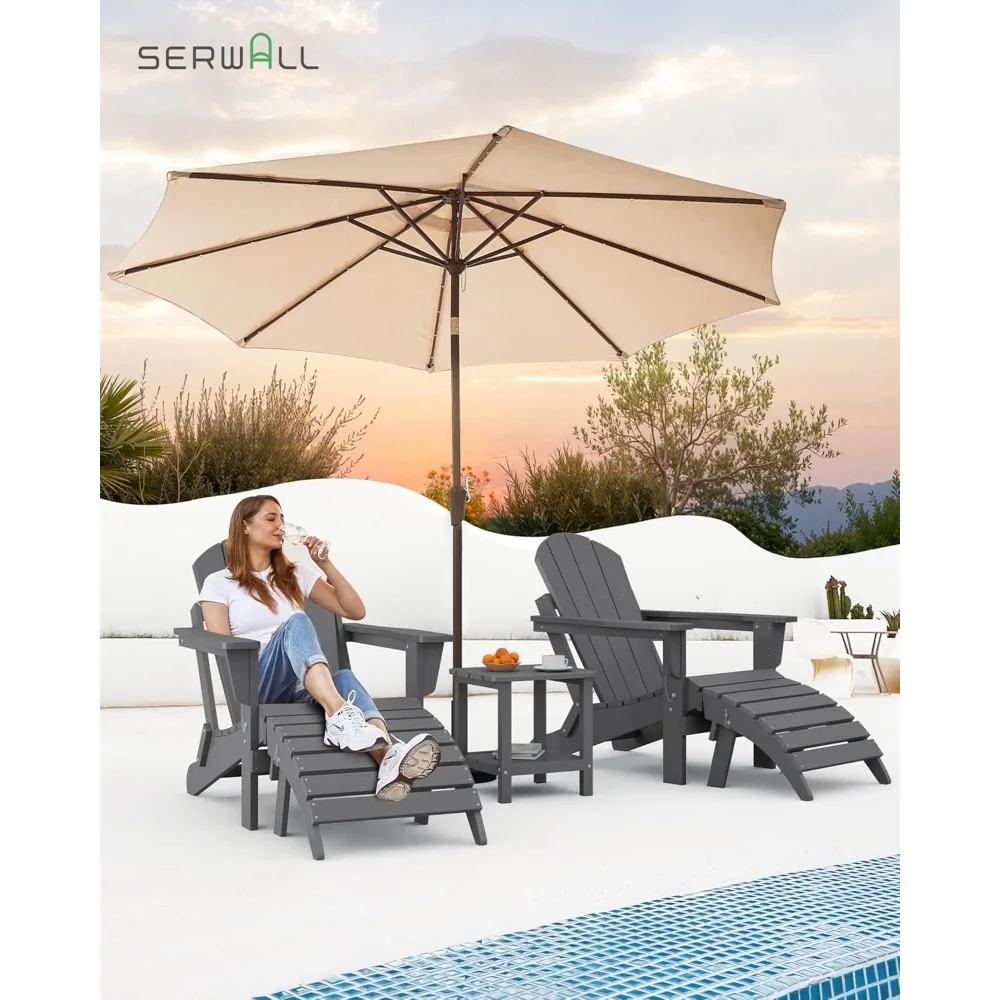 

Adirondack Chair Set of 2 for Patio Garden Outdoors Fire Pit- (Folding Gray)