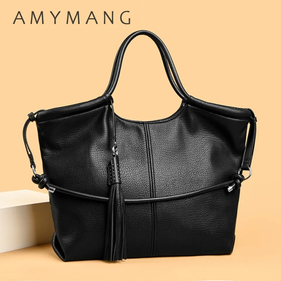 Genuine Brand Shoulder Bags for Women Luxury Handbag Designer Soft Pu Leather Tote Bag Large Capacity Casual Daily Shopping Bag