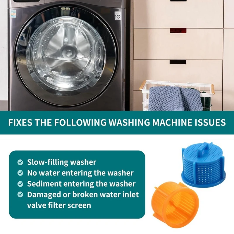 LICE-8Pcs AGM 73269501   Замена экрана фильтра впускного клапана для стиральной машины, линейный фильтр для водяного шланга заменяет AP 5202486