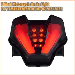 For Yamaha MT07 FZ07 Tail Light Brake Light MT 07 MT-07 FZ-07 2020 2021 Motorcycle LED Taillight Warning Turn Signal Indicator.
