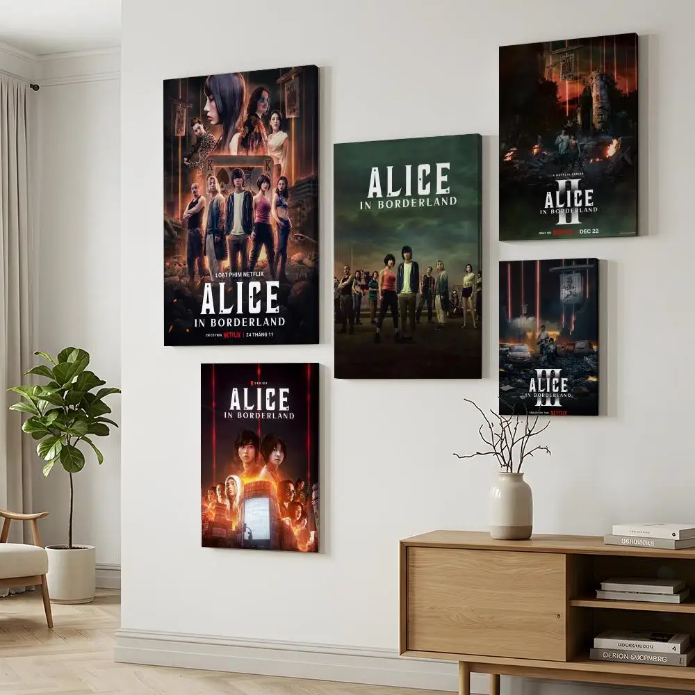 Hot TV Alice In B-Borderland Poster Durable Painting Canvas Poster Wall Hanging Home Interior Decoration Art Mural Gift