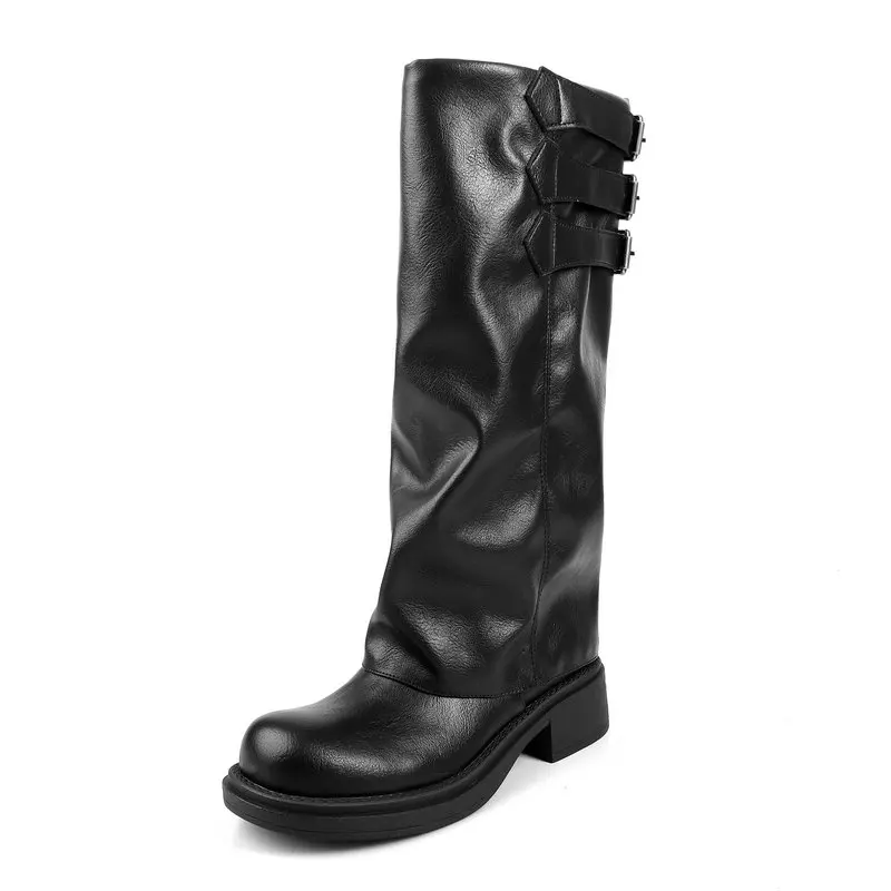 

2025 новые женские ботинки на платформе для ног, современные модные ботинки из натуральной кожи, обувь для уличных танцев и вечеринок