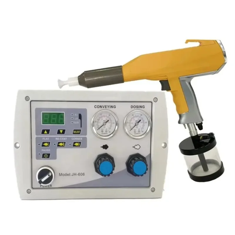 1lb Mini Cup  Arrival Portable Electrostatic Powder Coating Machine with Steel Substrate Engine Manual Spray Gun New
