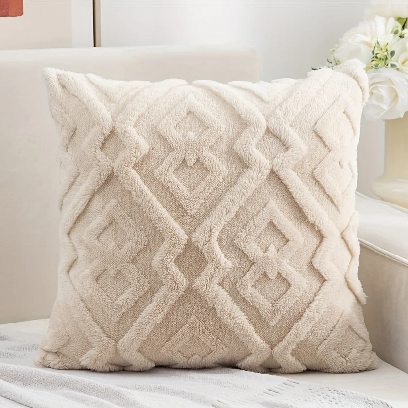 1pc Snowflake Velvet Jacquard Throw Pillow Covers Printed ThrowPillowcase Throw Pillow Covers Decor Home Decor Room DecorBedroom