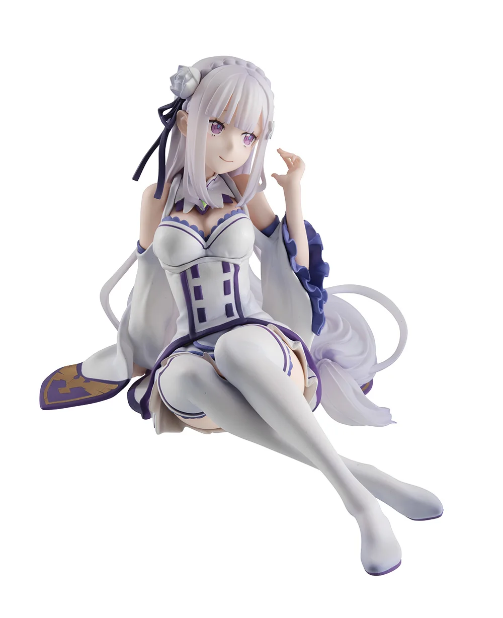 Megahouse-figuras originales de princesas Melty Re:zero Kara Hajimeru Isekai Seikatsu Emilia Rem Tenohira, Anime, Waifu, en Stock