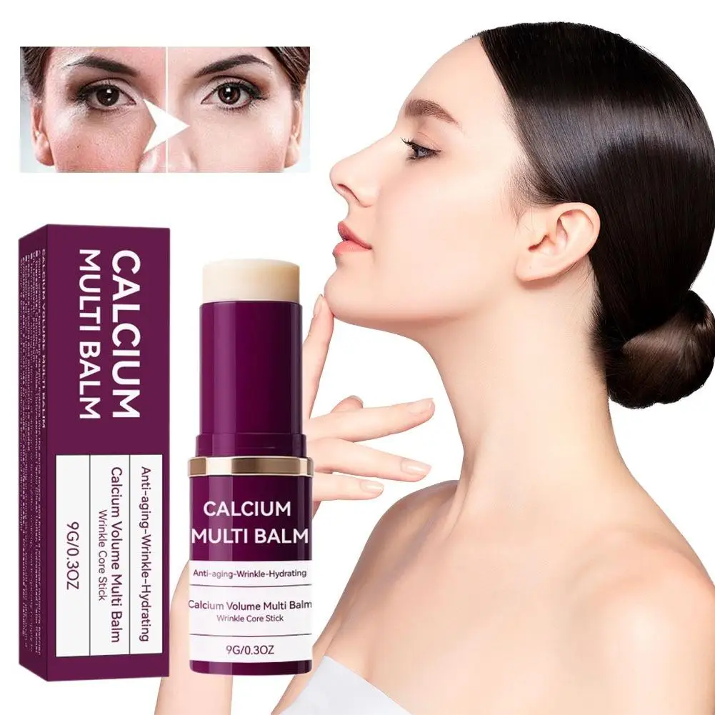 

Calcium Multi Balm Stick, Anti-Aging & Hydrating Collagen Balm for Wrinkles, Moisturizing Face Balm for Skin Firming