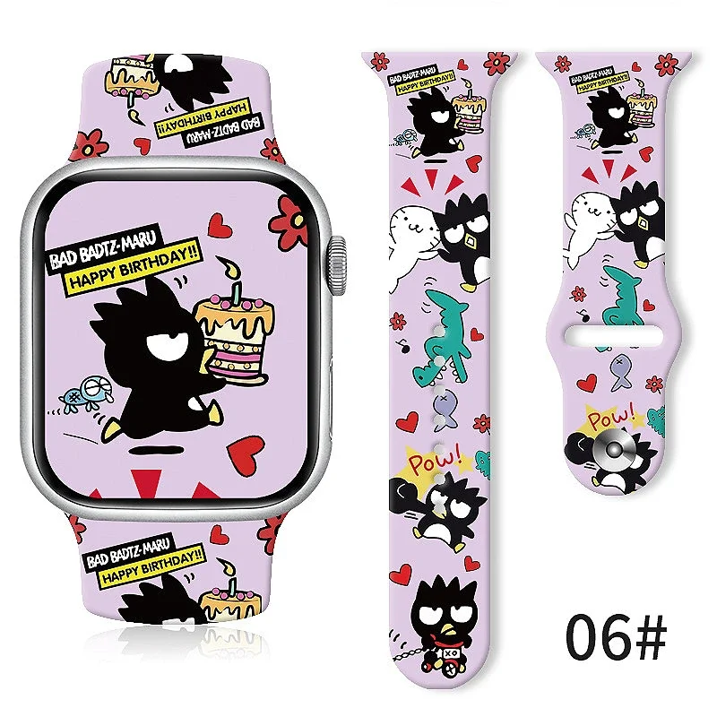 Sanrios-Bracelet imprimé dessin animé, bracelet Anime, rick Cool PenEcolSeries, adapté pour Apple Watch Ultra, S8, série complète