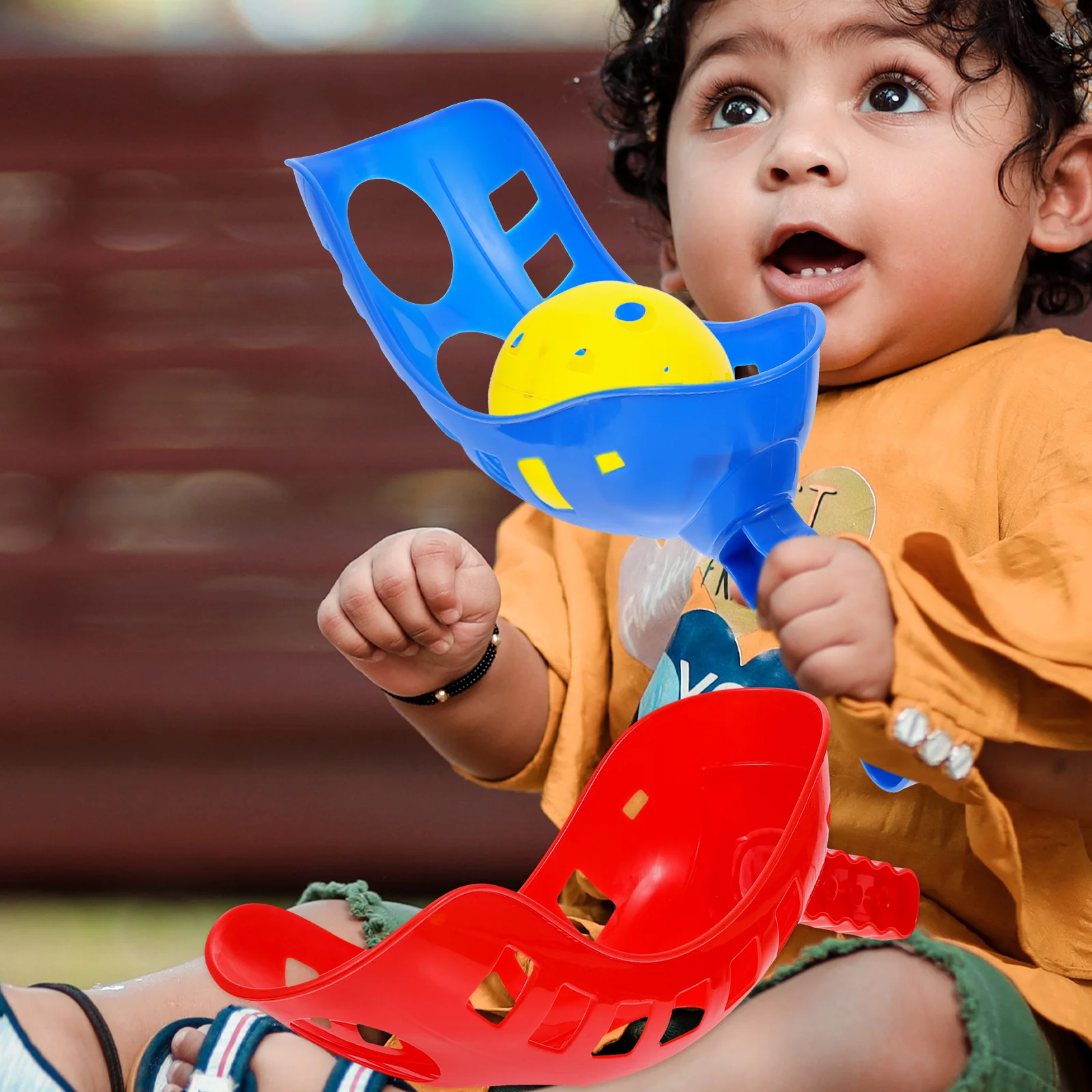 1 conjunto de brinquedo colher colorido brilhante 2 suportes 1 crianças interativo leve portátil mão olho coordenação jogo perfeito