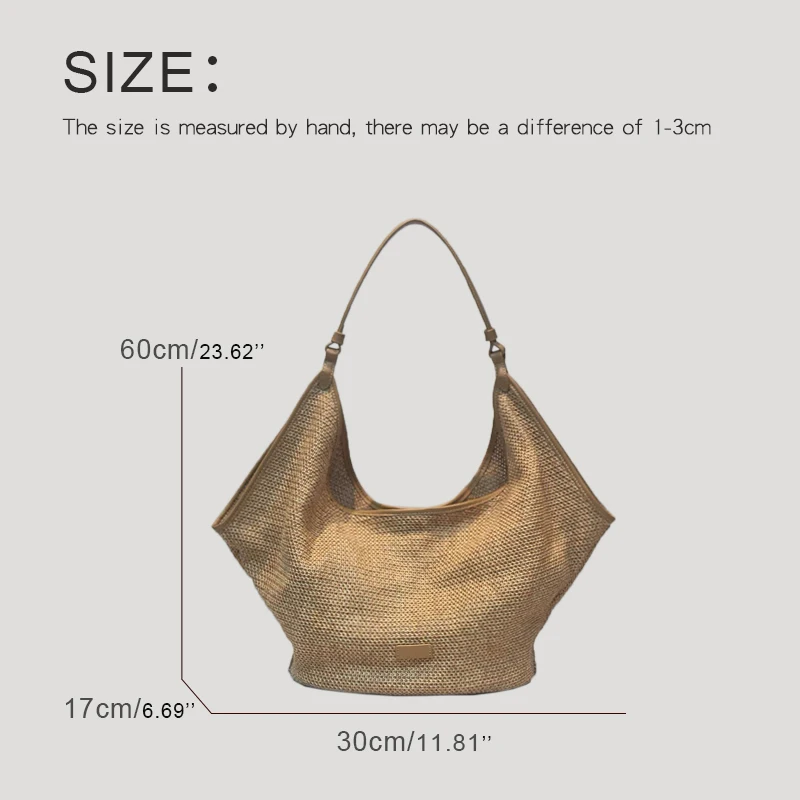 Bolsos de paja de playa de gran capacidad para mujeres Bolsos y monederos de diseñador de lujo 2024 Nuevo en papiro tejido con bolsillo interior Bolso de hombro para axilas alta calidad envío gratis