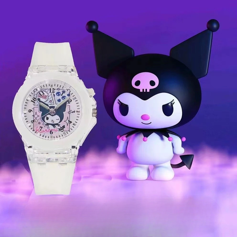 Sanrio Watch Kawaii  Kuromi Smart Bracelet Anime Student Multifunctional Waterproof Watch Anime Luminous