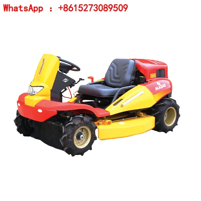 Japanese Chikushi 9GZ-221 Ride on 4WD Lawn Mower for River Slopes, Mountain Orchard Lawn Mower