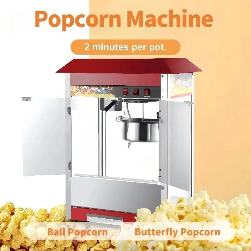 Birui New Commercial Electric Chocolate Caramel Popcorn Making Machine With 1250W Power 220V/110V Compatibility Easy To Operate