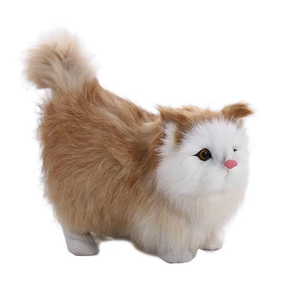 Meowth หัตถกรรมของเล่นเด็กเด็กตุ๊กตาลูกแมวปลอมแมวตุ๊กตาลูกแมวจําลองแมวแมวรุ่นตุ๊กตาแมวของเล่น
