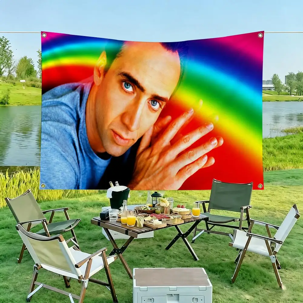 Singer N-nicolas Cag Flags Hanging Flag Banner Home Outdoor Camping Picnic Party Decoration Fashion Best Selling Wall Art Decor