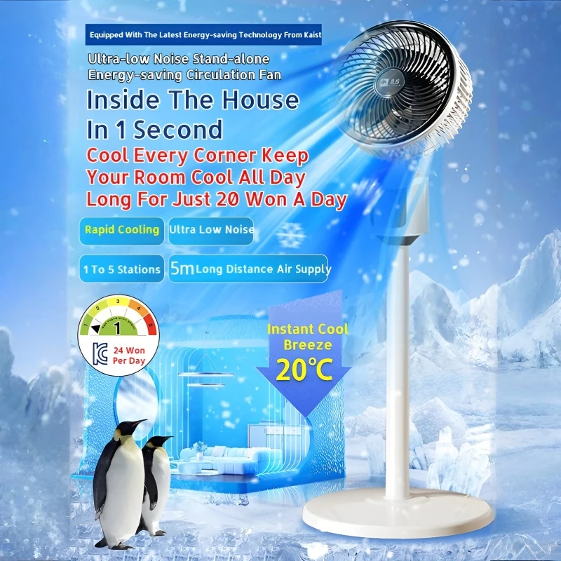 Sistema de ventilador de circulación portátil de alta velocidad para toda la casa para uso doméstico e industrial, potente ventilador de flujo de aire con entrada fuerte