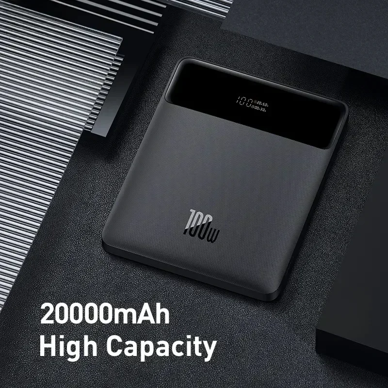 

2024 100 Вт Power Bank 20000 мАч Тип C PD Powerbank с быстрой зарядкой Портативное внешнее зарядное устройство для ноутбука iPhone или Pro Max