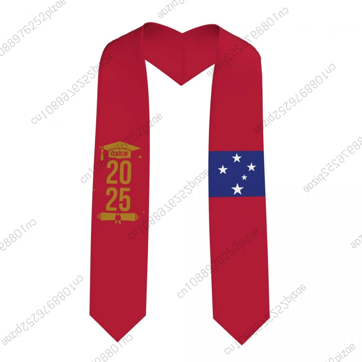 

New Samoa Flag Class Of 2025 183*13CM Graduation Stole Sash Scarf For International Students Proud