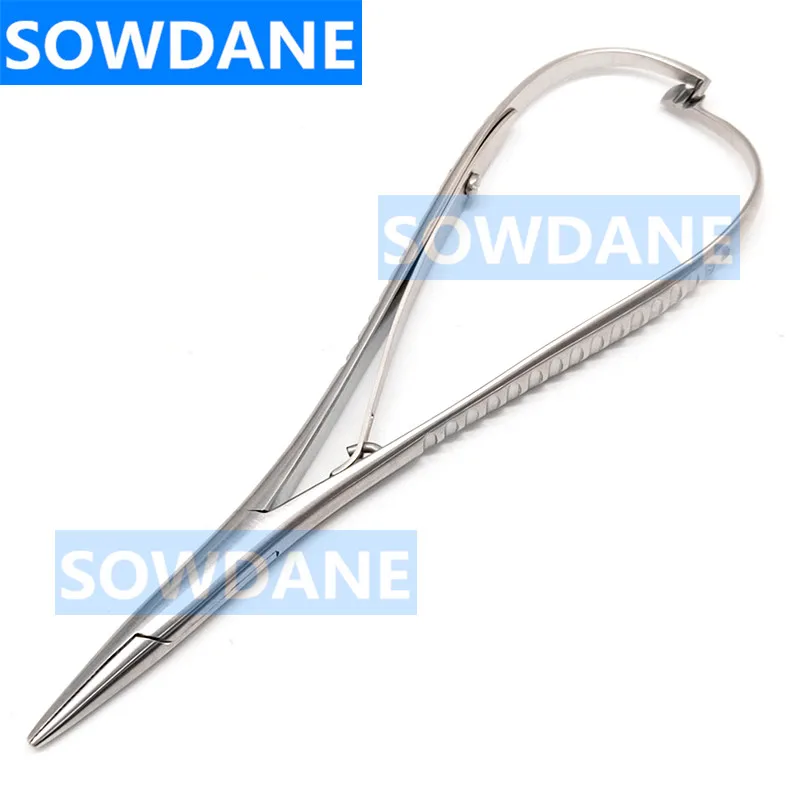 Gezackten Spitze Zahn Kieferorthopädische Mathieu Nadelhalter Forcep 14cm Extra Feine Schnabel Instrument Werkzeug