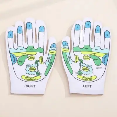 

Five Finger Gloves Hand Massager Reflexology Acupressure Travel Print Warm Comfortable Spa Therapy Accessories