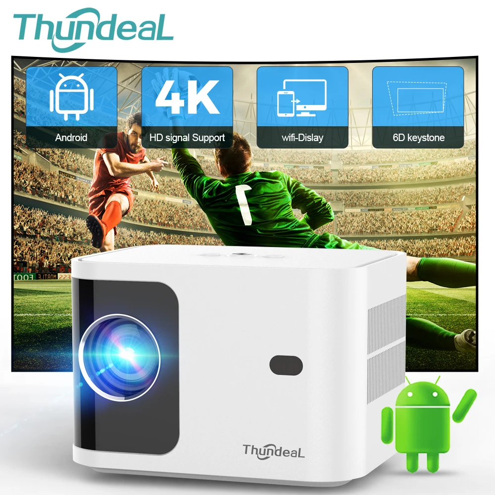 

ThundeaL Mini HD Projector TD91W Full HD 1080P 720P Projector 2K 4K Video WiFi Android Home Theater Cinema Portable Projector