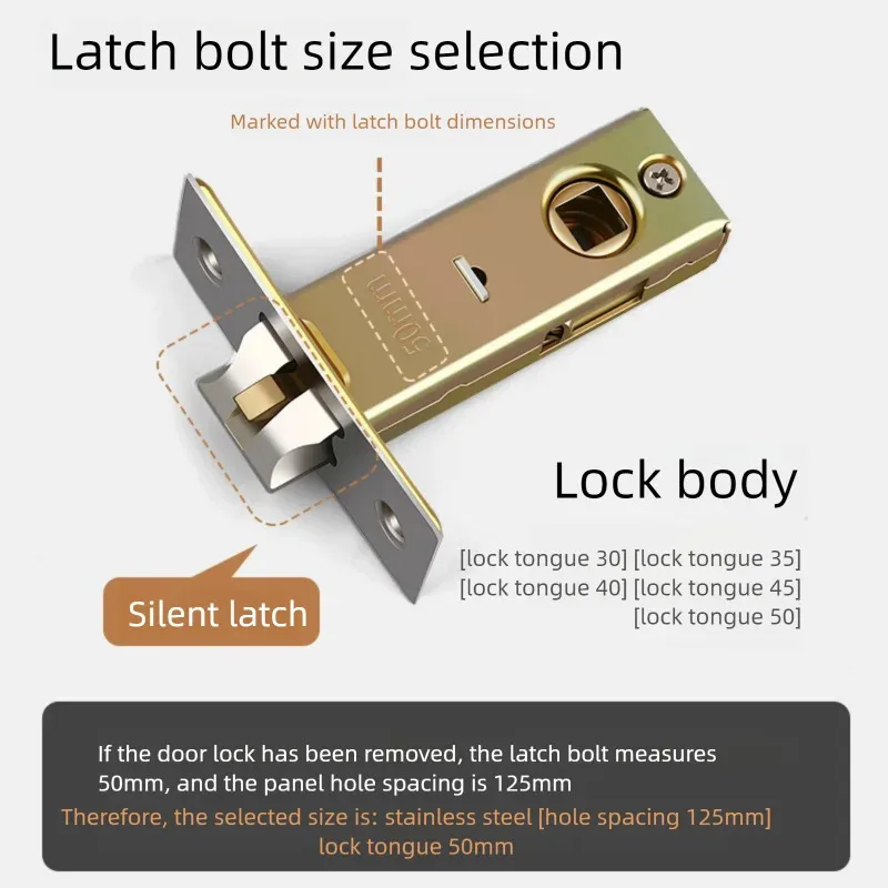 قفل باب الحمام من الفولاذ المقاوم للصدأ بدون مفتاح، مقبض قفل غرفة النوم، قفل باب الحمام، قفل باب الغرفة الداخلية، قفل الحمام