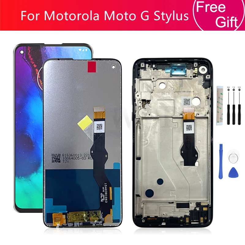 For Motorola Moto G Stylus 2020 LCD Display Touch Screen Digitizer Assembly With Frame XT2043 XT2043-4 Screen Replacement Parts