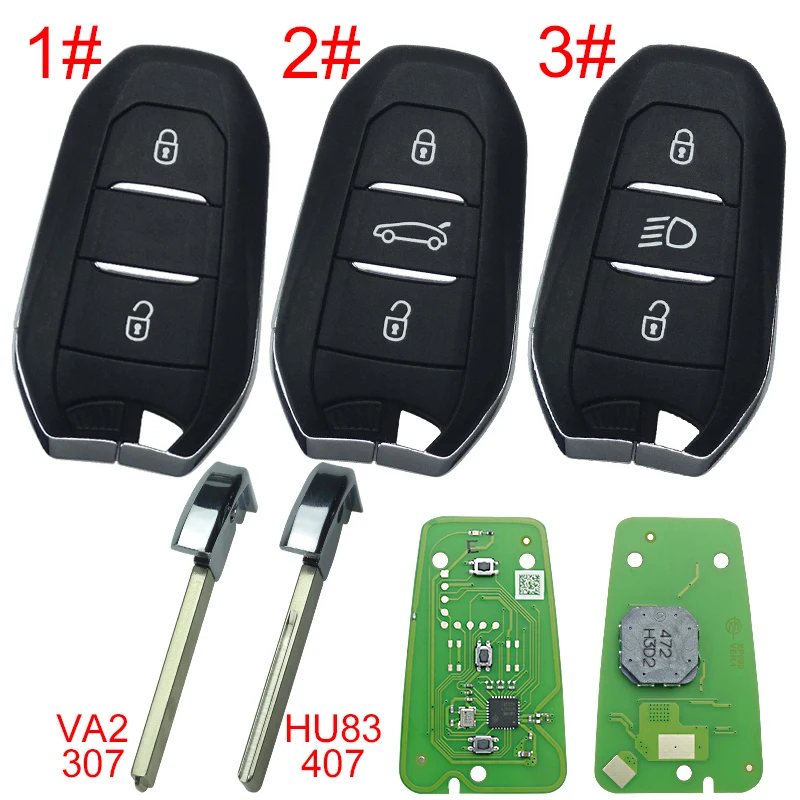 5pcs/lot Xhorse smart remote key  for Peugeot & Citroen & DS models PN:XZPG00EN