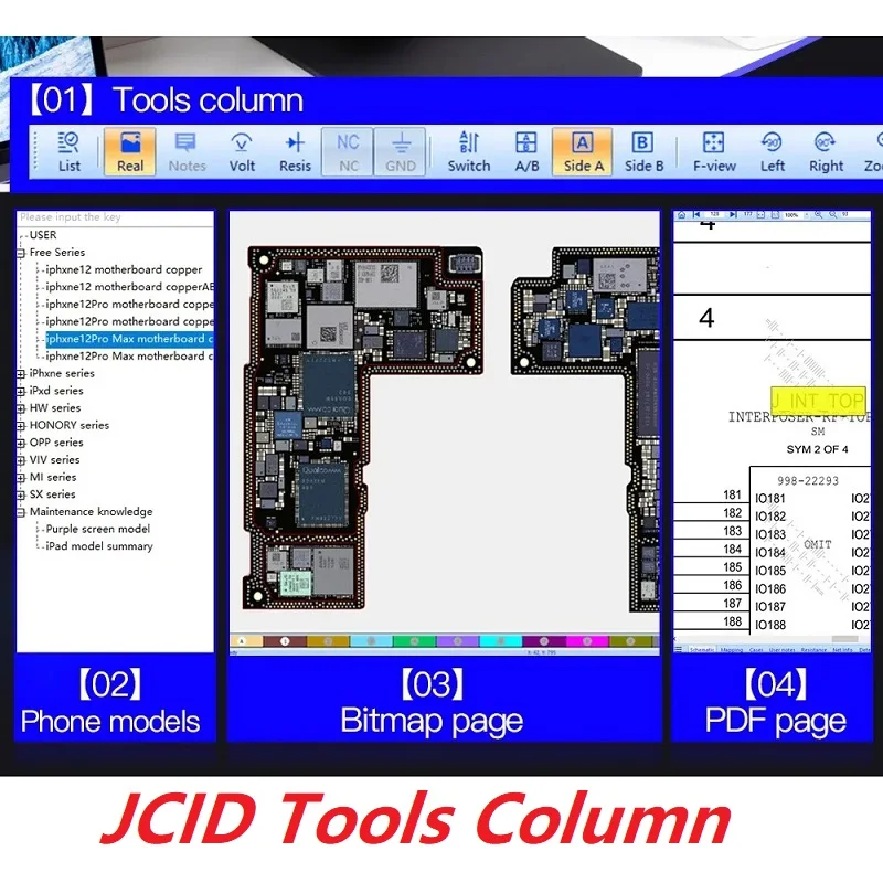 

JCID WUXINJI Xinzhizao Intelligent Schematic Drawing For iPhone Android Macbook Circuit Bitmap Integrated Repairing Software