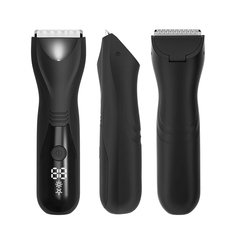 Fine Steel Cutter Black Color Body Hair Clippers