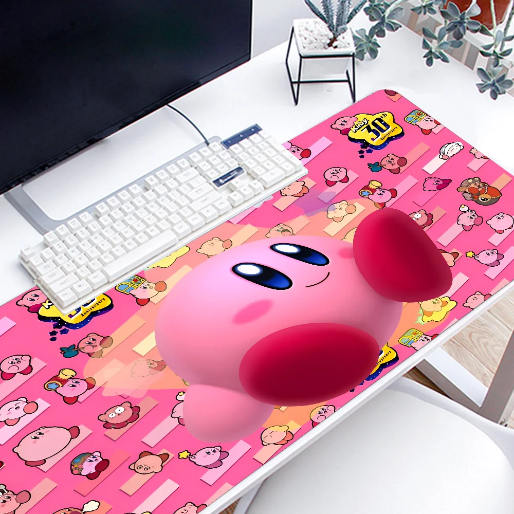 Cute Mousepad Large Gaming Mouse Pad LockEdge Thickened Computer Keyboard Table Desk Mat K-Kirby-y