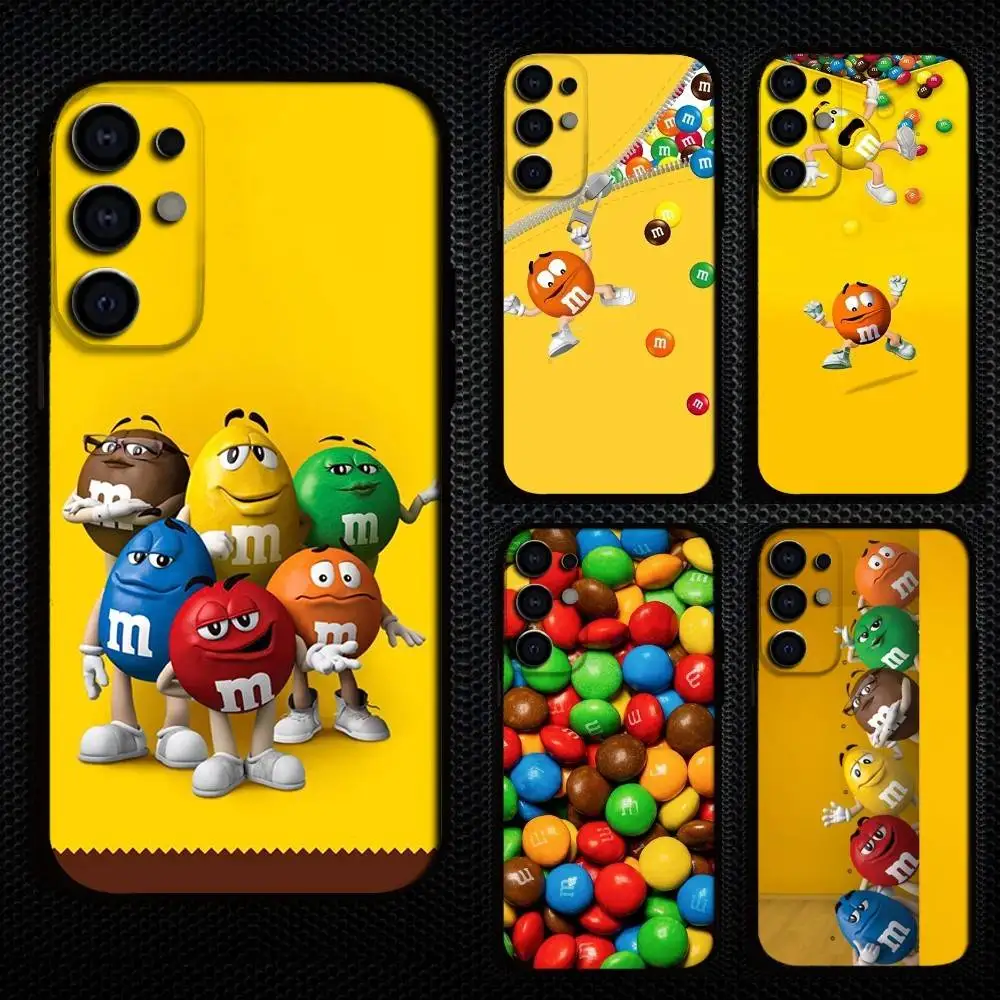 

Milk Chocolate M-M&Ms Phone Case For Samsung S25,S24,S21,S22,S23,S30,Ultra,S20,Plus,Fe,Lite,Note,10,9,5G Black Cover