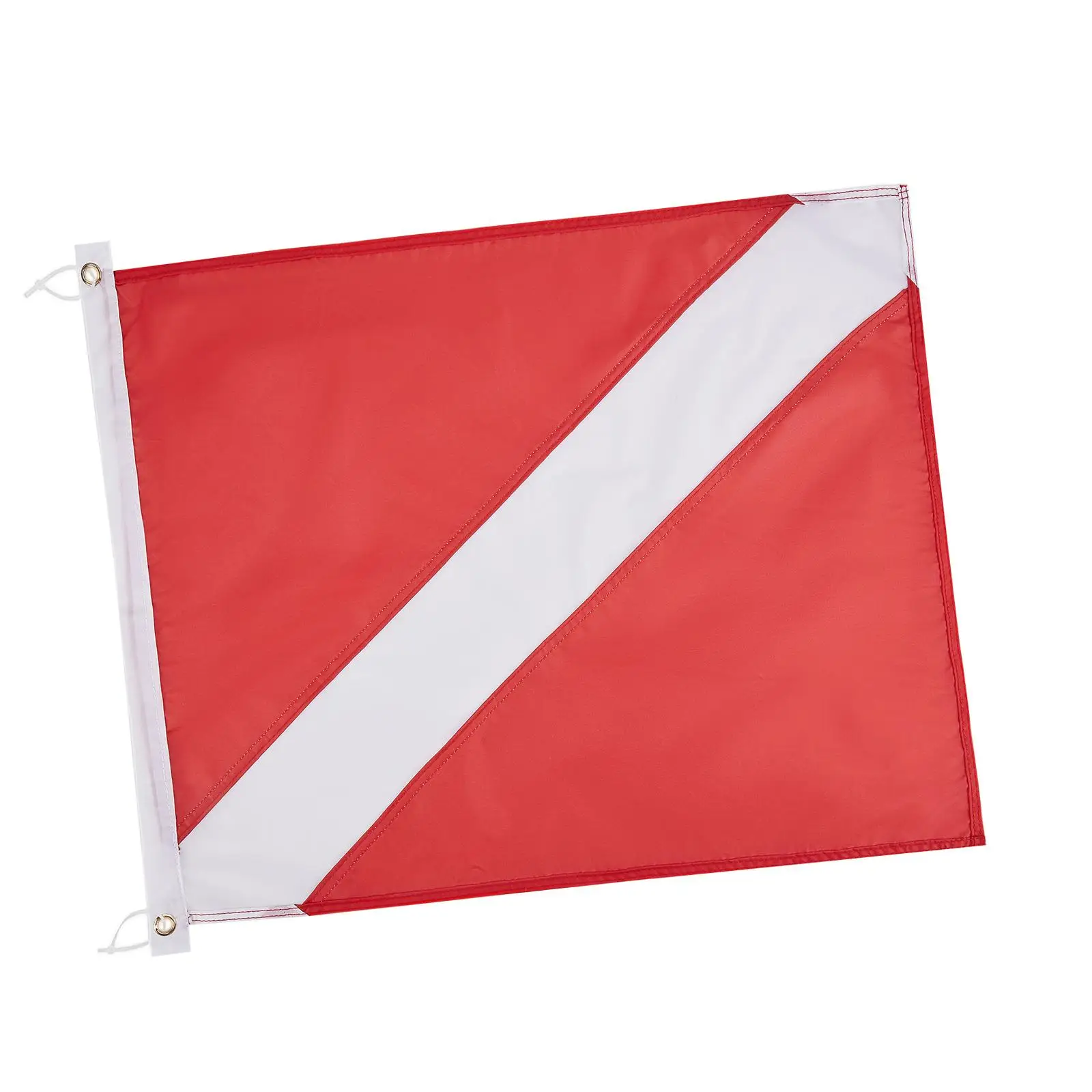 Polyester Dive Flag for Boat Snorkeling Red White International Diver Down Warning Flag with Grommets for Scuba Diving