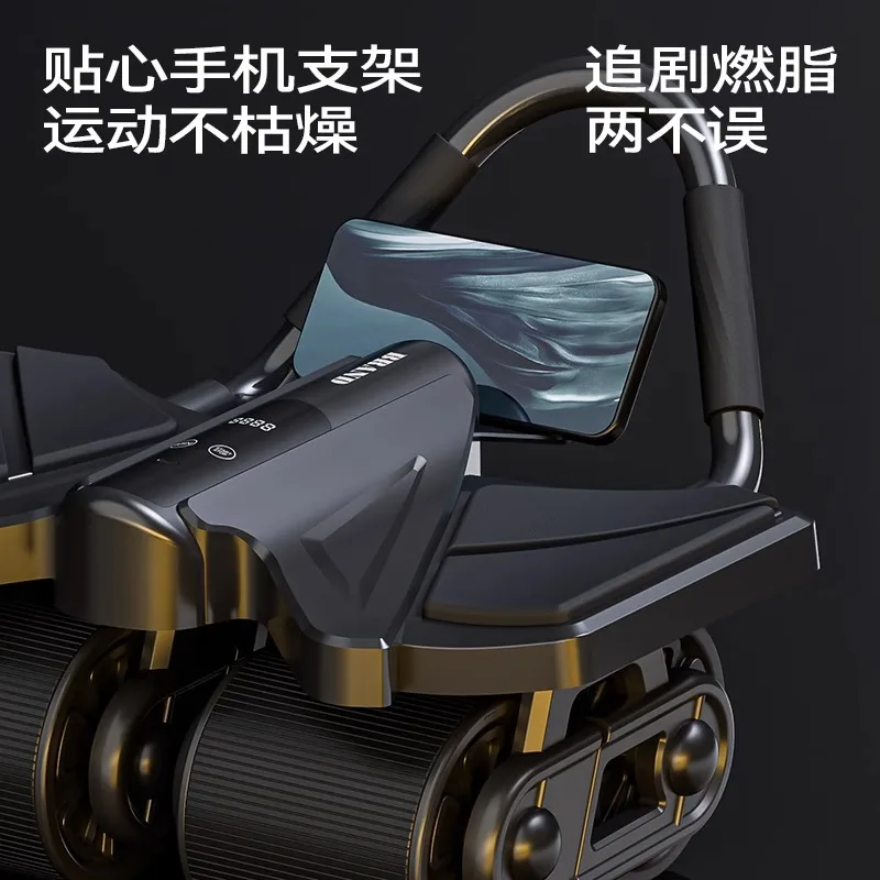 Four Wheel Ab Rollers, Elbow Support, Automatic Rebound, Abdominal Muscle Rolling, Abdominal Muscle Training, Belly Slimming,