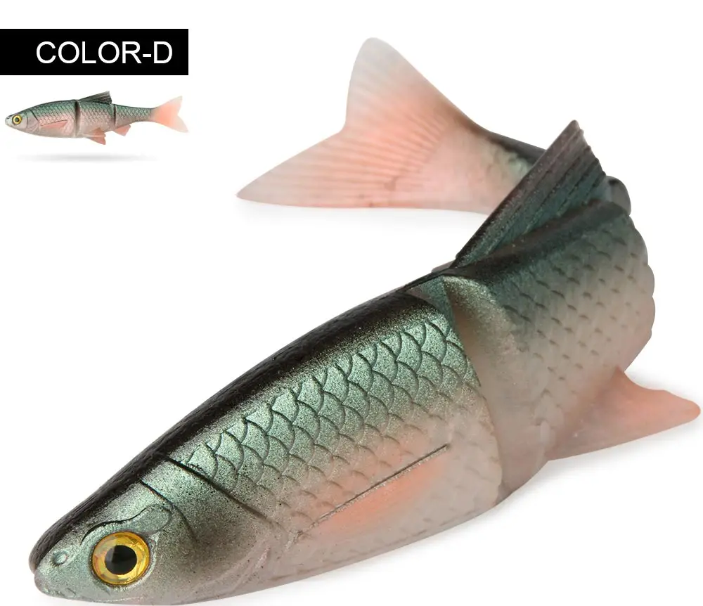 Spinpoler Swim Jerk Jointed Bait 3 segmentierte weiche Swimbait Angelköder 8 cm 9 cm 13 cm künstliche Drop Shot Jig Bass Barsch Tackle – Detail 9