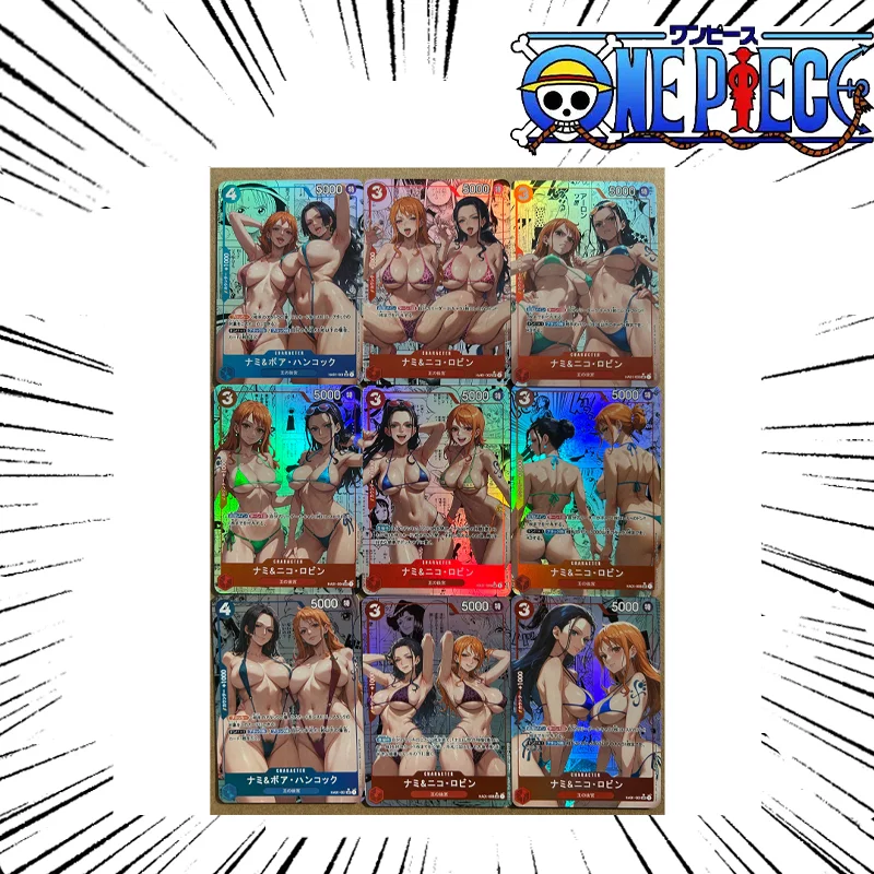 

One Piece Diy Nami Nico Robin Boa Hancock Self Control Collect Signature Trading флэш-карта аниме мультфильм подарок 63*88 мм
