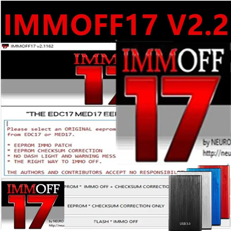 

Newest iMMOFF17 Software EDC17 Immo Off Ecu Program NEUROTUNING Immoff17 Disabler Download and install video guide