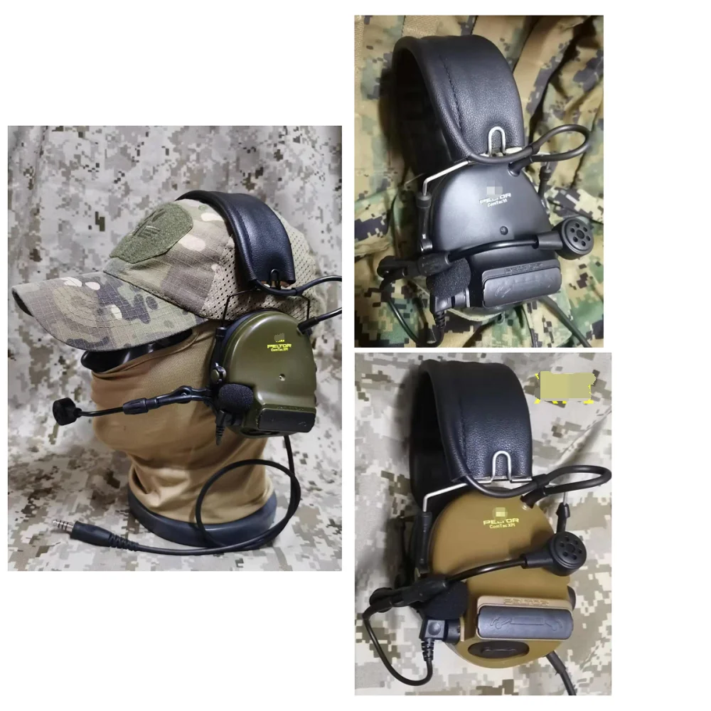 Outdoor Sports Shooter Training HEADSET Replica Comtac C5 C6 Polar Noise Reduction Tactical Earphones