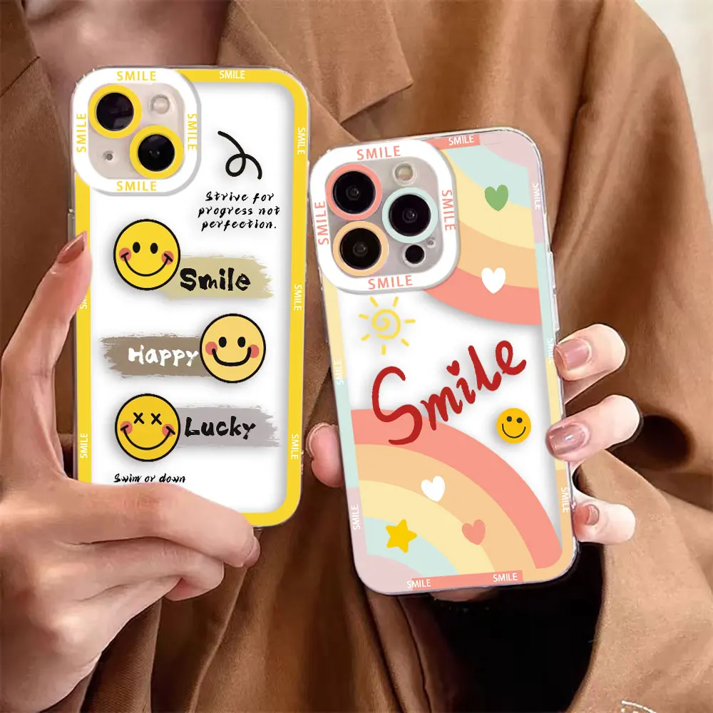 

Happy Smiling Face Cover Angel Eyes Phone Case For Xiaomi POCO X5 X4 X3 NFC GT M4 M3 11 11T PRO LITE NE 4G 5G Case Funda Shell