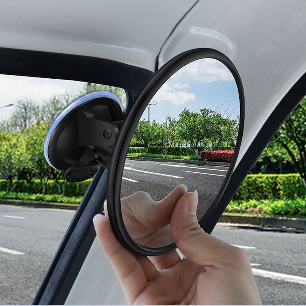 Car / Tricycle 360 ° Blind Spot Free Wide-angle Rearview Mirror Universal Large Field Suction Cup Convex Reversing Mirror