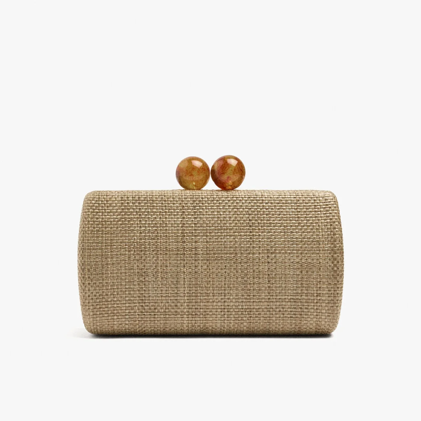 Straw Clutch Purses for Women, Woven Evening Bag with Amber Resin Bead Clasp, Hard Shell Box Clutch, Summer Beach Handbag for We