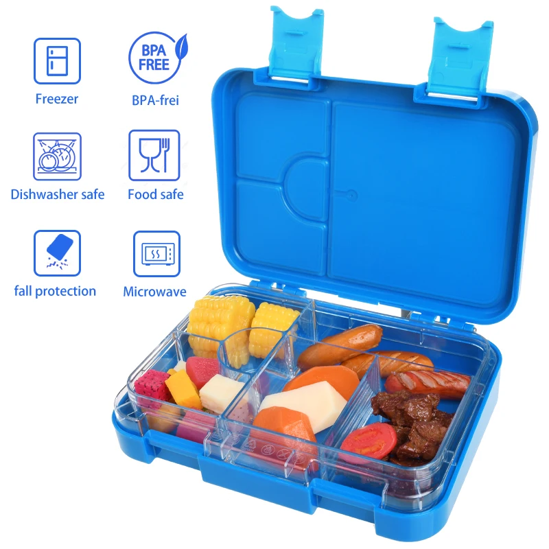 1000ml 5 Compartment  Spill proof Lunch  Adults Office Personalized Bento Lunchbox Leakproof