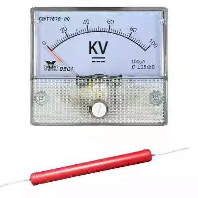 Pointer type DC voltmeter 85C1-5KV/10KV/15KV/20KV/30KV/50KV/100KV High voltage voltmeter High Voltage Resistor