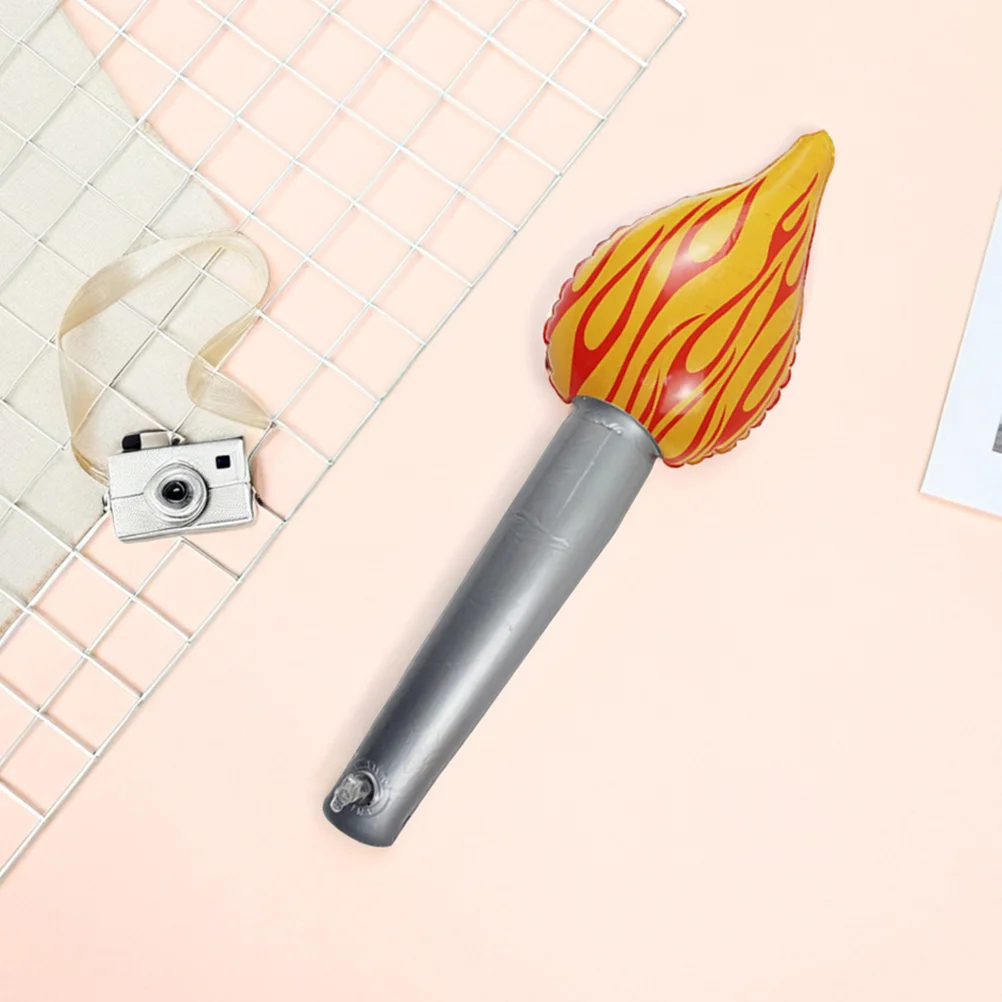 

3pcs Inflatable Torch Balloon Realistic Flame Design Childsafe Pvc Easy Inflate Reusable Party Decorations Kids Performances