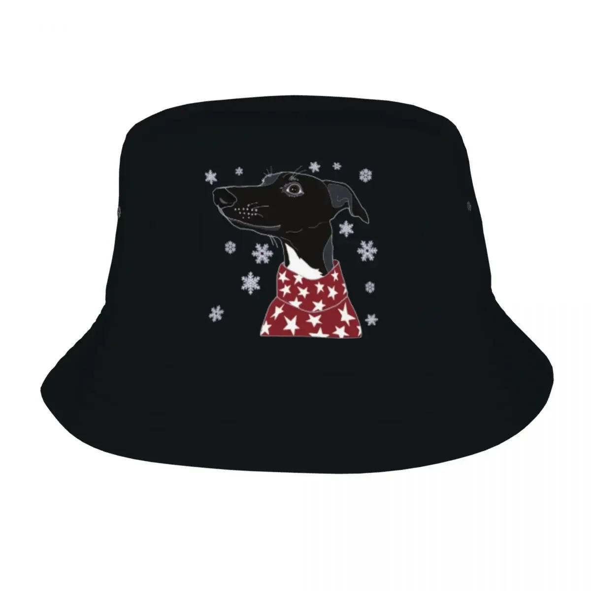 Fashion Cute Winter Whippet Bucket Hats Women Men Lurcher Greyhound Dog Outdoor Sun Summer Fisherman Cap